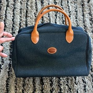 Rare Vintage Longcamp Travel Bag with Leather Handles